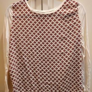 Long Sleeve Crimson Square Shirt